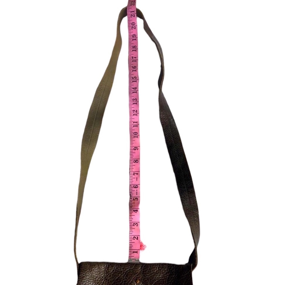 Calleen Cordero Joyti Metallic Khaki Messenger Bag with Carnelian Stone Studs - Picture 9 of 15
